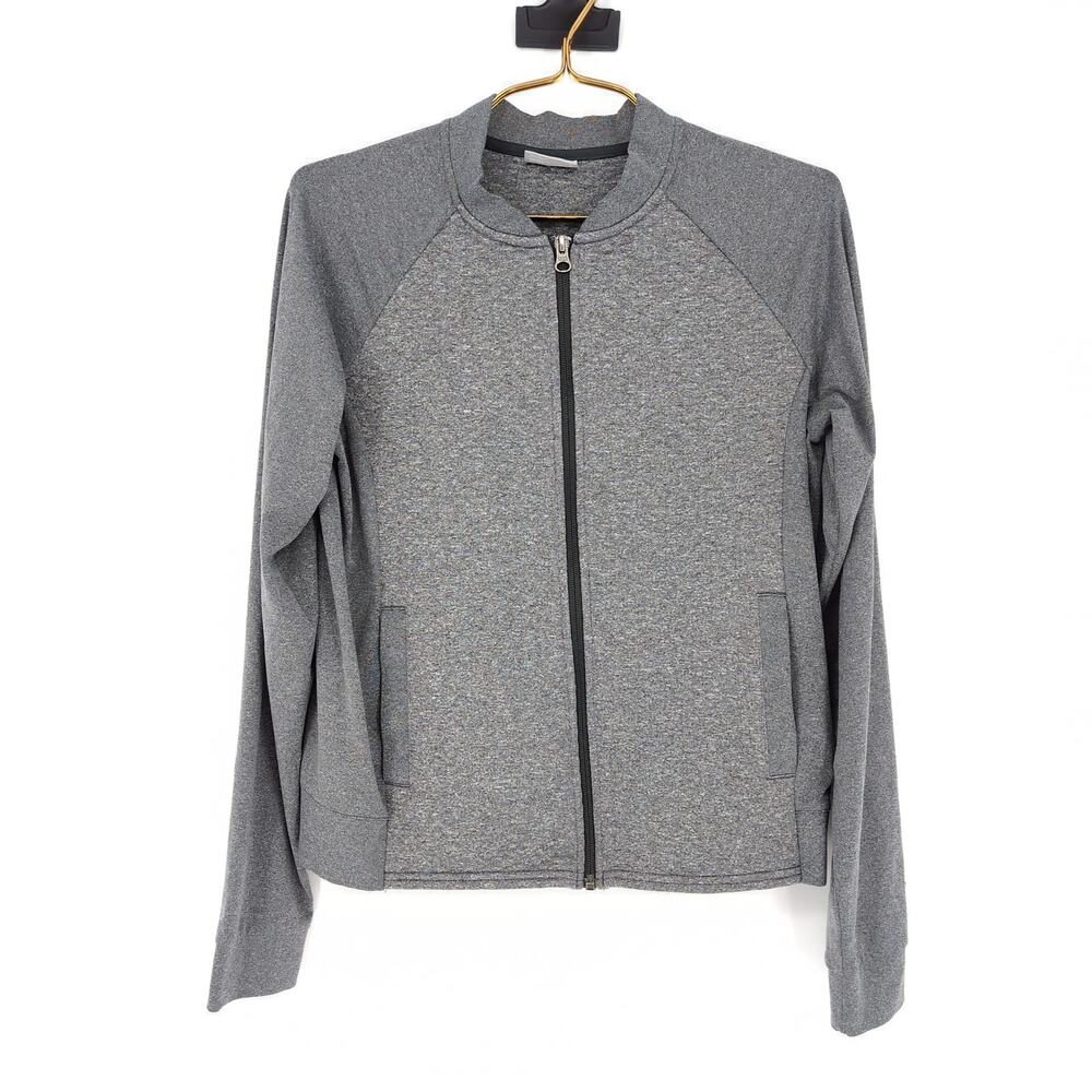 Columbia Women Polyester Gray Grey Full Zip Jacket with Pockets - Size S - EUC